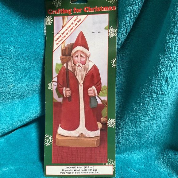 Set of 3 unpainted Wood Santa Figures NIB - Picture 2 of 11